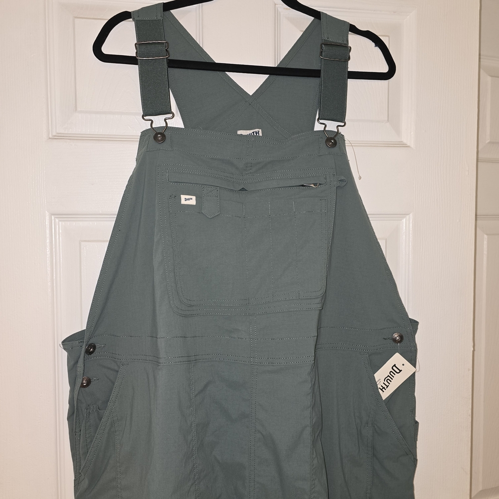 Plus Size Duluth Heirloom Gardening Overalls. Fir Green 3X x 31